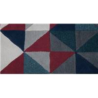 Henrik tapis tufte main 160 x 230 cm gris et rouge multicolore