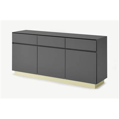 Elsdon buffet gris charbon et laiton