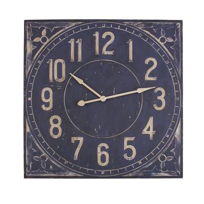 Pendule industrielle bleu 100 cm