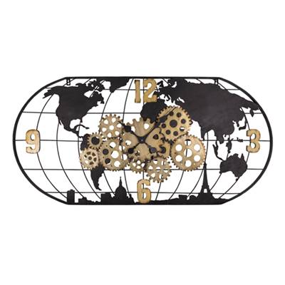 Pendule mappemonde indus 100 x 50 cm