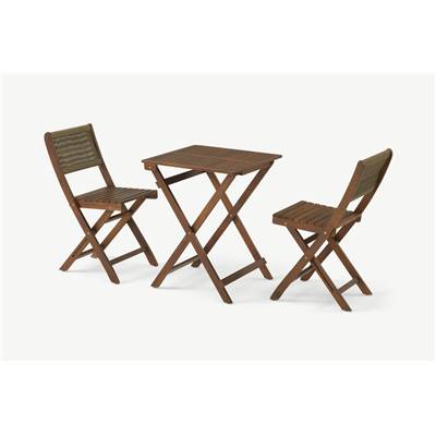 Elma ensemble de jardin bois d'acacia foncé
