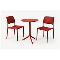 Nardi ensemble table et chaise résine rouge