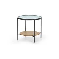 Kameko table d'appoint chne et verre texture