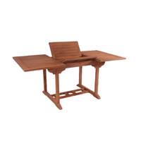 Java table à manger rectangulaire extensible en teck 120/180cm