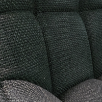Telma chaise en tissu chenille kaki piètement noir