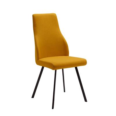 Thelma chaise en tissu jaune