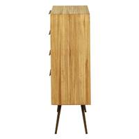 Woody commode en teck recyclé 4 tiroirs pieds métal