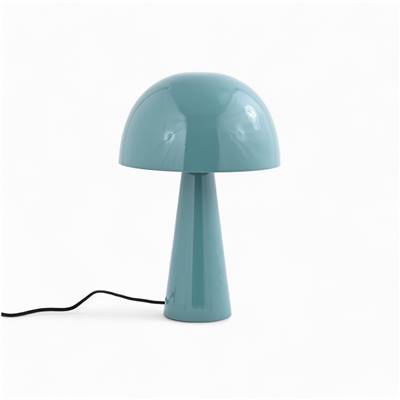 Ernest lampe champignon haut en métal bleu clair