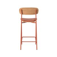 Helda chaise de bar métal et tissu terracotta