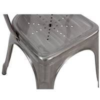 Lix chaise en métal chromé style industriel