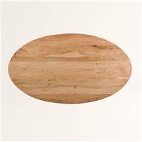 Gaiba table ovale 8 personnes en bois d'acacia et pieds en métal