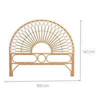 Boho tête de lit 160cm en rotin naturel