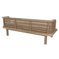 Biantina banquette de jardin 2 places en teck L160