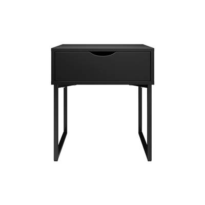 Détroit table de chevet en MDF et métal noir 1 tiroir