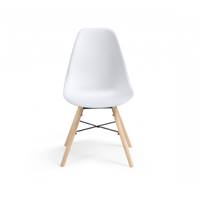 Maureen chaise scandinave blanche bois et métal