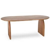 Nerja table à manger ovale 200cm pieds droits pleins