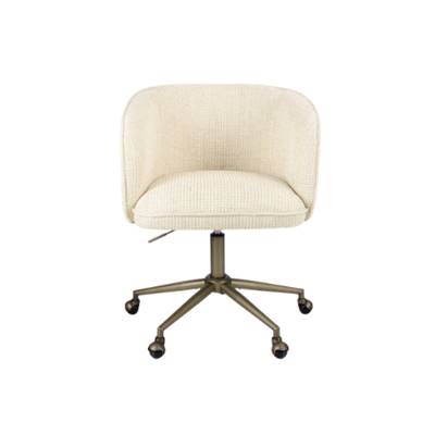 Alexia chaise de bureau rotative à roulettes tissu tweed beige miami