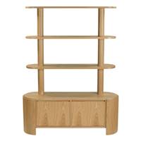 Epic étagère bibliothèque en bois de frêne blond