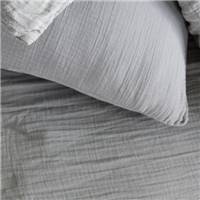 Ali parure de lit 240x260 en gaze de coton uni gris acier