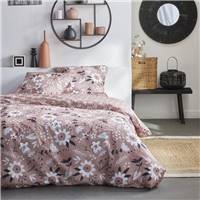 Sunshine parure de lit 220x240 rose coton imprimé marguerites 16.8