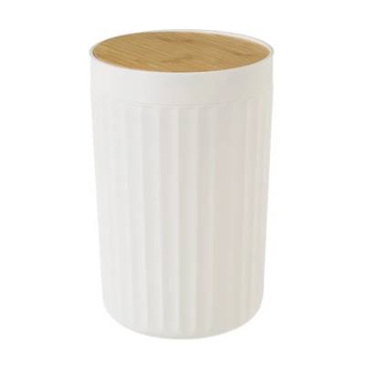 Pritta poubelle 5L en bambou blanc
