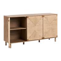 Bella buffet 3 portes bois et corde H75cm