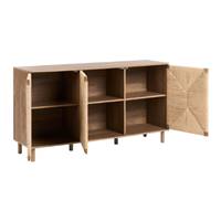 Bella buffet 3 portes bois et corde H75cm