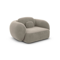 Bulane fauteuil en velours beige foncé
