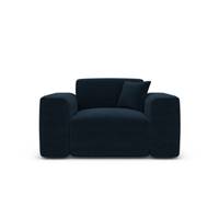 Novage fauteuil 1 place en velours côtelé bleu foncé