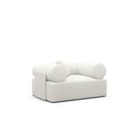 Anicipri fauteuil en tissu bouclé blanc