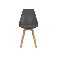 Anabelle chaise scandinave gris foncé et bois clair