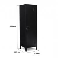 Barte armoire vestiaire en métal noir