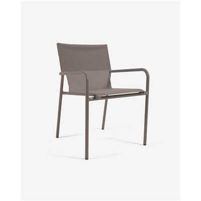 Piazza chaise de jardin aluminium finition marron mate