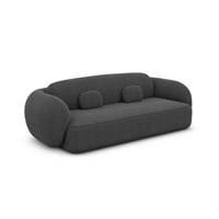 Bulane canapé 3 places en tissu texturé gris anthracite