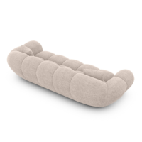 Sigono canapé 3 places en tissu texturé beige