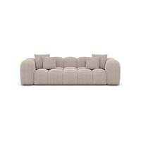 Cotton canapé 4 places en tissu texturé beige
