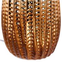 Lampe de table en velours doré et céramique
