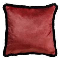 Lynra coussin carré léopard velours orange et noir 45x45cm