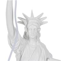 Libby lampe de table en polyurésine statue de la liberté blanche câble blanc H57