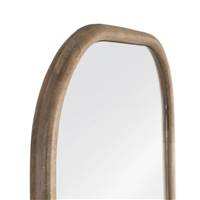 Kati grand miroir en bois naturel 2 bords arrondis H160cm