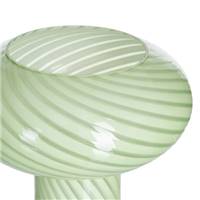 Salène lampe de table spirale en verre vert