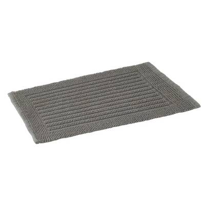 Roucas tapis de bain en coton gris 60x40