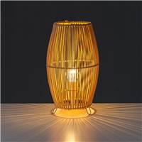 Buri lampe haute métal et bambou naturel
