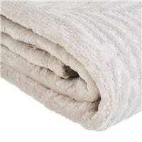 Zoa plaid en flanelle relief beige pierre 130x160