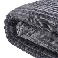 City plaid en sherpa et flanelle gris 125x150