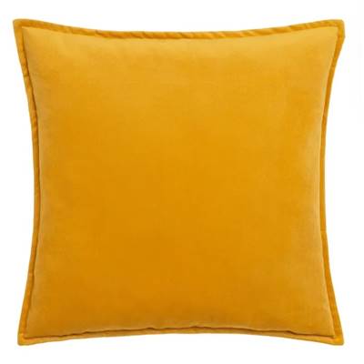 Burn coussin en polyester velours ocre 55x55