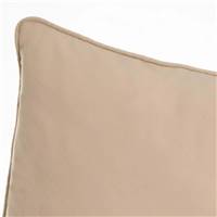 Updo coussin en fausse soie de coton beige 50x30cm