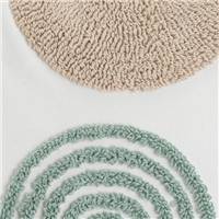 Arches coussin en polycoton motifs blanc/vert/beige 45x45cm