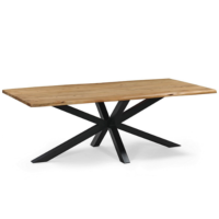 Accor table à manger en bois massif d'acacia irrégulière 260cm