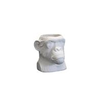 Goking cache-pot tête de singe blanc